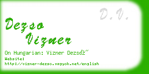 dezso vizner business card